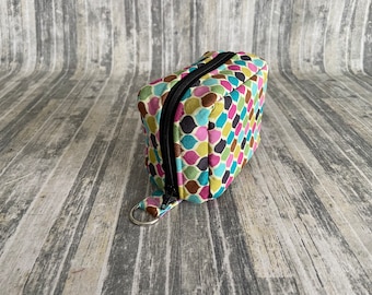Essential Oil Travel Case: Moroccan Tile Cotton Bag, Holds 6 Bottles
