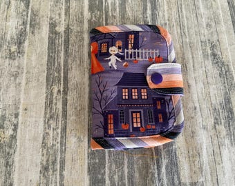 Halloween Needlebook: Haunted House Sewing Case with Zipper Pockets