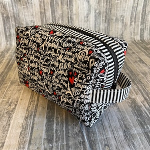 Black - Handcrafted Fabric Toiletry Pouch 43