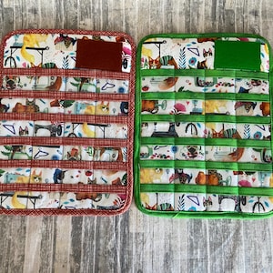 Cross Stitch Floss Bobbin Storage Sheet: Sewing Organizer with Cat Print