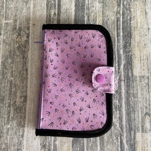 Purple Cat Whiskers Fabric Wallet: Field Notes Journal Cover