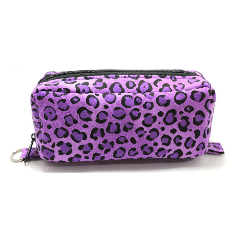 Essential Oil Case Holds 10 Bottles Essential Oil Bag Purple Leopard Print image 4