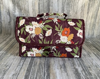 Floral Trifold Project Case: Sewing, Needlework & Craft Organizer