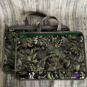 Fern Vinyl Window Project Bag: Cross Stitch & Embroidery Organizer