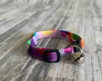 Cat Collar with Breakaway Buckle Colorful Geometry