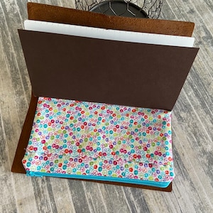 Zippered Insert for Midori Travelers Notebook, Choose your Size - Small Colorful Peace Signs
