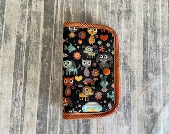 Animal Print ORT Thread Catcher: Cross Stitch Needle Holder