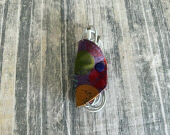 Purple Mod Dots Cord Keeper: Cord Taco Organizer