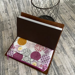 Zippered Insert for Midori Travelers Notebook, Choose your Size - Kimono Gardens Light