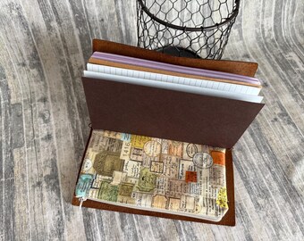 Zippered Insert for Midori Travelers Notebook, Choose your Size - Tim Holtz Laboratory Curator
