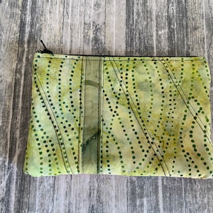 Batik Quilted Zipper Pouch, All-Purpose Cotton Case