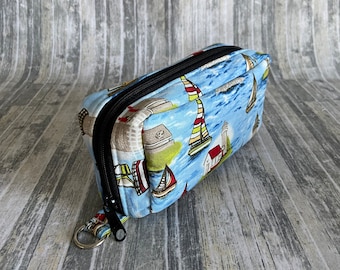Essential Oil Travel Case: Sailboats and Lighthouses, Holds 10 Bottles
