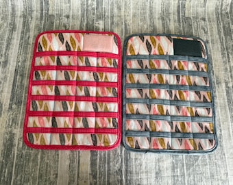 Cross Stitch Floss Bobbin Organizer: Embroidery Storage Sheet with Needle Pad