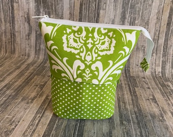 Lime Green Falabella Pouch: Resizing Pencil Case, Tall Storage
