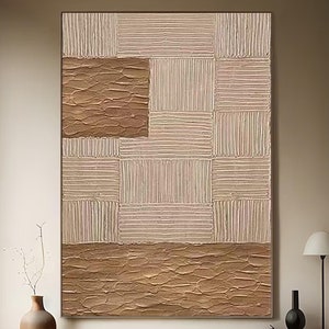 Large Wabi-Sabi Wall Art brown wall art 3d texture brown painting brown abstract art 3d texture wall art Earth Tone art Bohemian painting