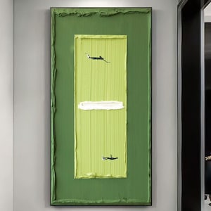 3D Texture Painting Green Textured Wall Art 3D Green Tennis Painting Green Tennis Wall Art Tennis Lovers Gifts Green Decor Minimalist Art