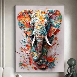 絵画 ｜手描き｜油絵 ｜オリジナル ｜象 ｜ELEPHANT