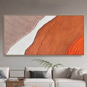 Large Wabi-Sabi Wall Art Boho Wall Art Terracotta Wall Art Terracotta Texture Art Textured Wall Art 3D Texture Art Minimalist Wall Art