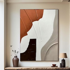 Terracotta Texture Art Textured Wall Art 3D Texture Art Minimalist Wall Art Large Canvas Wall Art Boho Wall Art Terracotta Wall Art