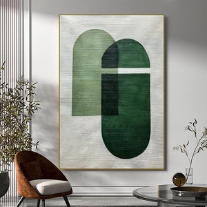 Beige Wabi Sabi Wall Art Green Beige Abstract Painting Large Green Minimalist Wall Art Beige Textured Canvas Painting Neutral Wall Art Decor