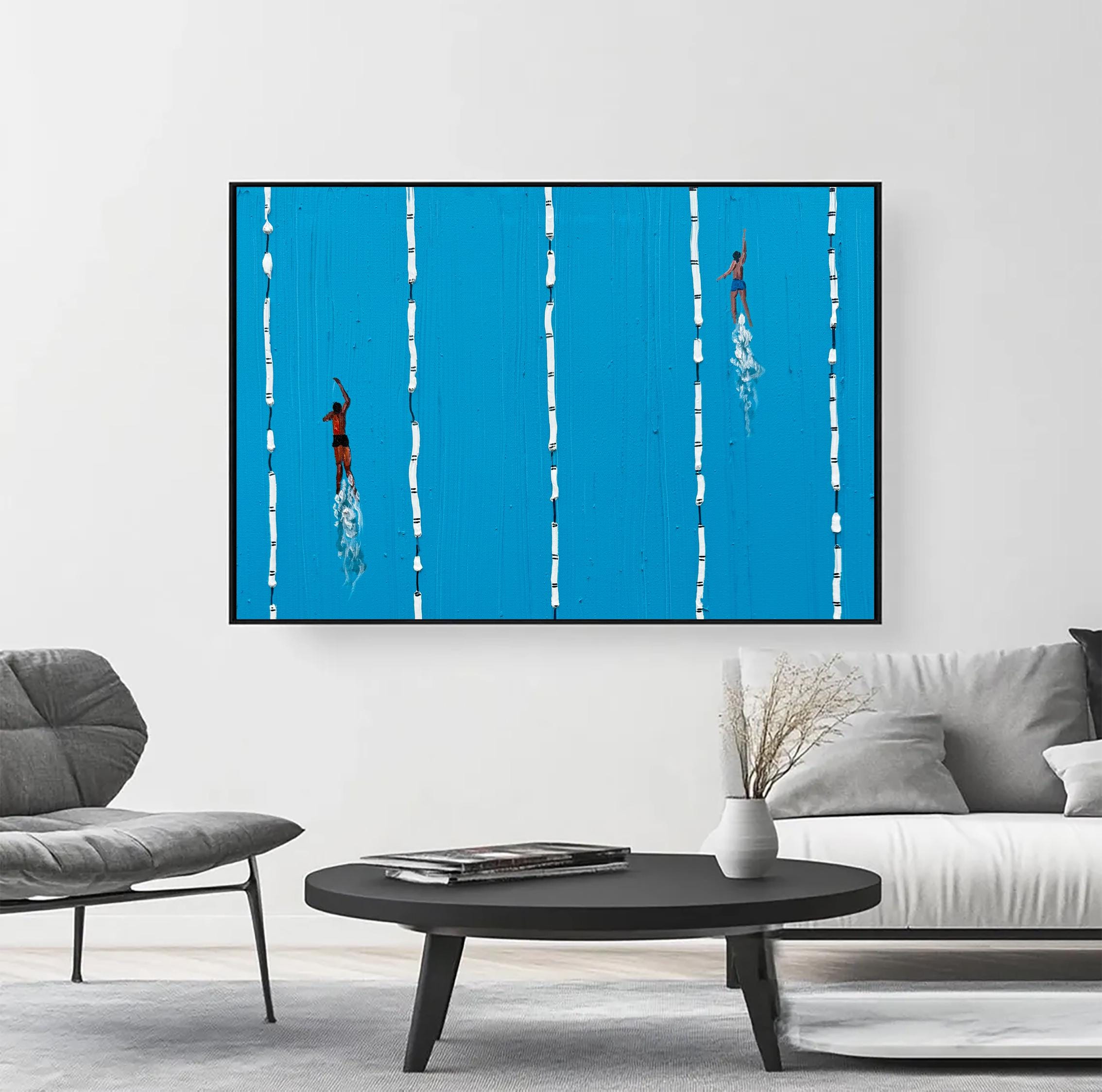 Schwimmerrahmen Für Leinwand 40,6x50,8cm - Floater Rahmen Für Gemälde Schwarz