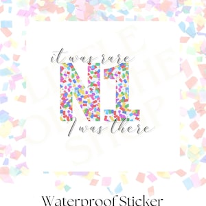 Night 1 - It was rare - Waterproof Sticker - The Eras Tour Laptop Sticker, Water Bottle Sticker - Swiftie Gift - Great Stocking Stuffer