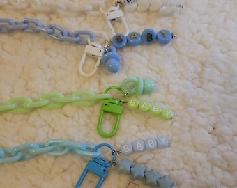 Pastelkleurige kettingfopspeenclips