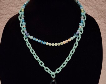 Gargantilla de capas - "Sweet Little Bub" Azul
