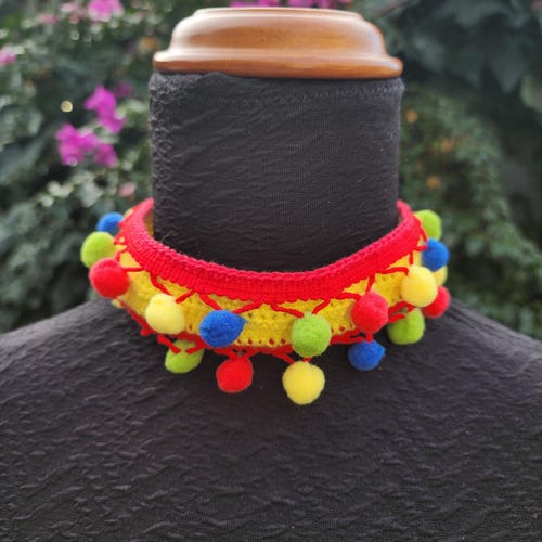 Crochet Choker - Clowncore