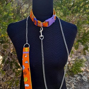 Rückführungs-/Spielhalsband & Leine der Halloween-Edition - Haunted House