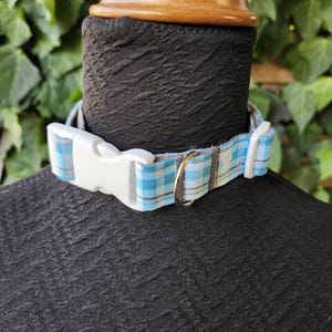 Haustier Regression/Spiel Halsband - Blauer Welpe kariert