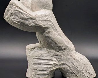 Tai Chi Master II Concrete Sculpture Minimalist Zen Martial Arts Figure Fine Art