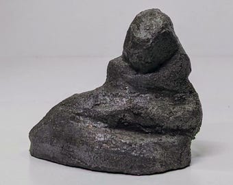 Abstract Concrete Sculpture "Sea Lion" Handcrafted Modern Art Figurine Marine Wildlife Decor