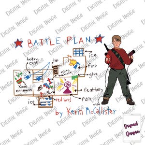 Battle Plan, Kevin, Home Alone, Christmas, Wet Bandits, Holiday PNG Image, DTF, Sublimation, shirt idea, sticker idea