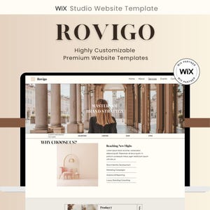 Rovigo Wix Studio Website Template: Minimalist Business Theme (Immediate Download)