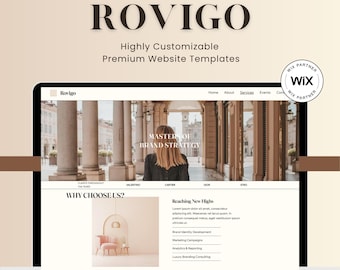 Rovigo Wix Studio Website Template: Minimalist Business Theme (Immediate Download)