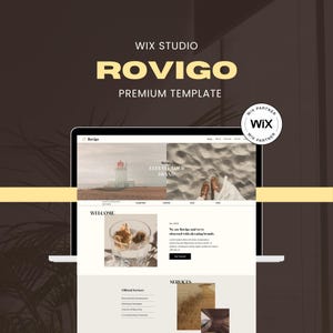 Wix Studio Website Template, Aesthetic Wix Website Theme, Minimalistic Business Website, Coach & Travel Wix Site, Blogger Website | Rovigo