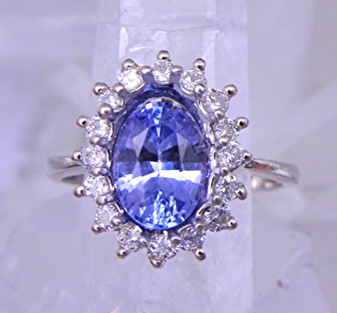 AAAA Camelot Ceylon Blue Sapphire 9x7mm 1.95 Carats 14K or 18K - Etsy