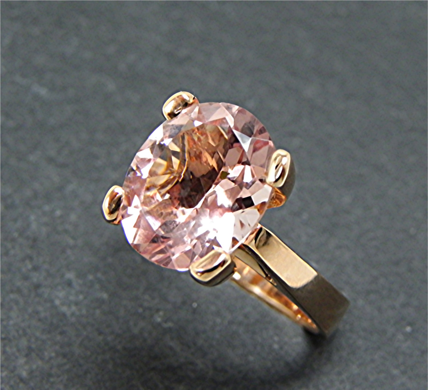 Oval Rose Gold Ring , Glamorous Wire Crochet Jewelry, Romantic Rose Gold , Gold Filled Ring 8-9 / Rose Gold