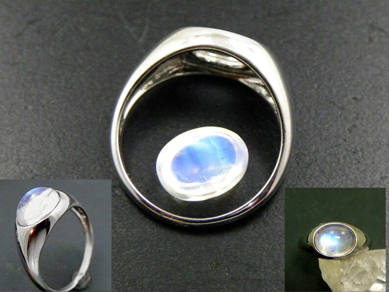 Bague Homme Kyanite AAAA - Or Jaune 14 Carats 3,19 Ct - Ovale 10x8mm - Sur Mesure Artisanale