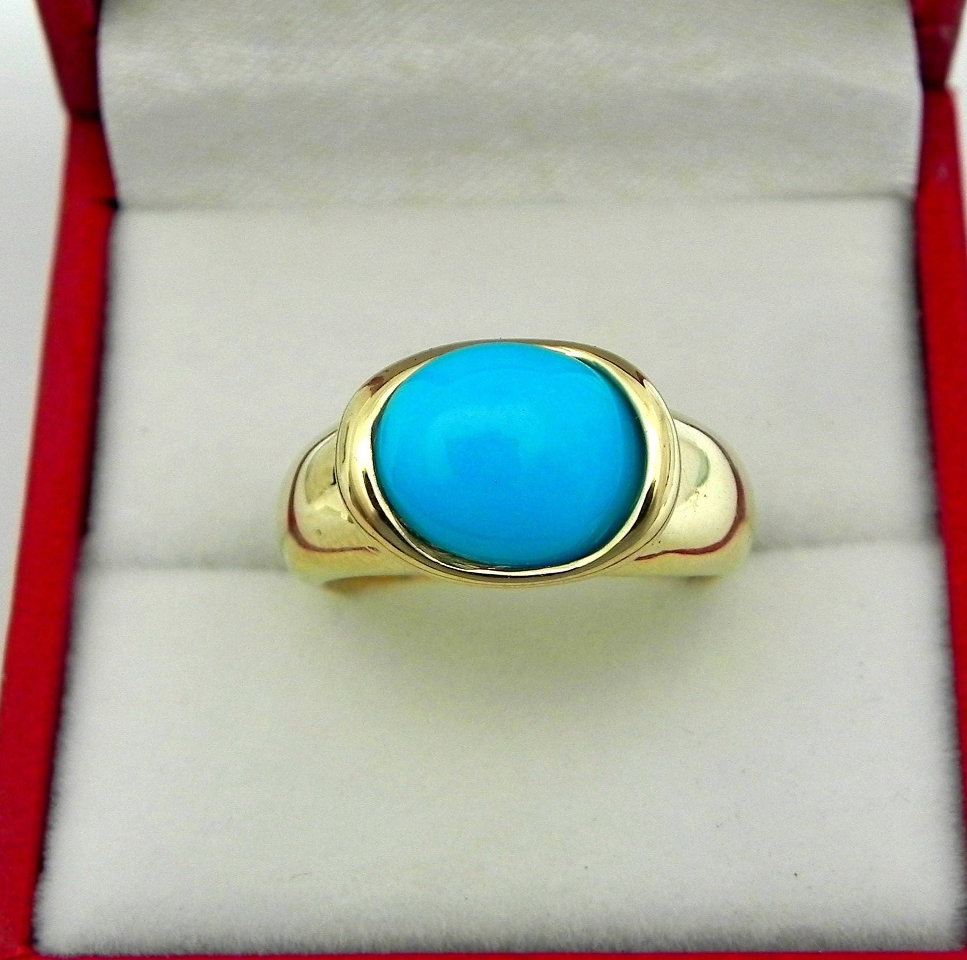 SATYAMANI Turquoise (Firoza) Ring for Men Gold Plated Rectangular Shape  (Pack of 1 Pc.) : Amazon.in: Fashion