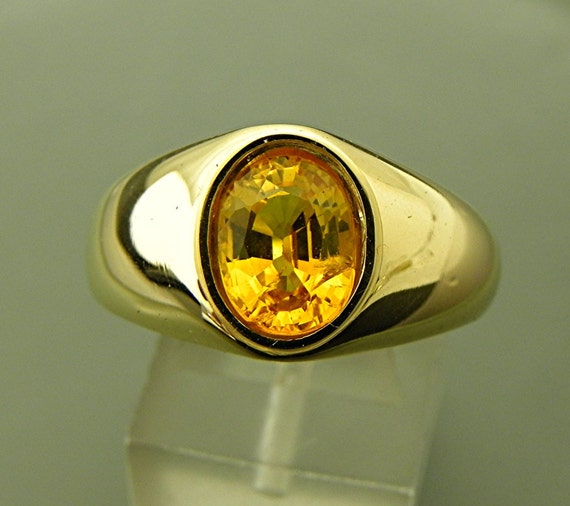 Certified Pukhraj Gemstone Men Ring/ Yellow Sapphire 4.00-11.00 Ct. 925  Sterling Silver Rashi Ratan Astrological Purpose Ring Mothers Day - Etsy
