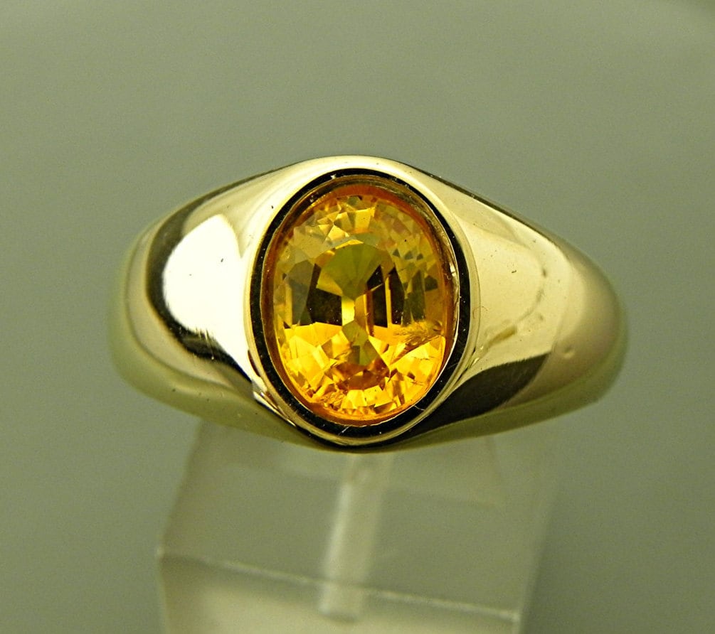 AAAA Canary Yellow Sapphire Natural Oval Cut 9x7mm 2.81 Carats 14K