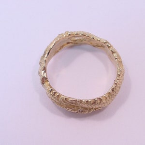 Custom Hand Carved 18K Yellow Gold Diamond Dragon Ring Wedding Band 9 ...