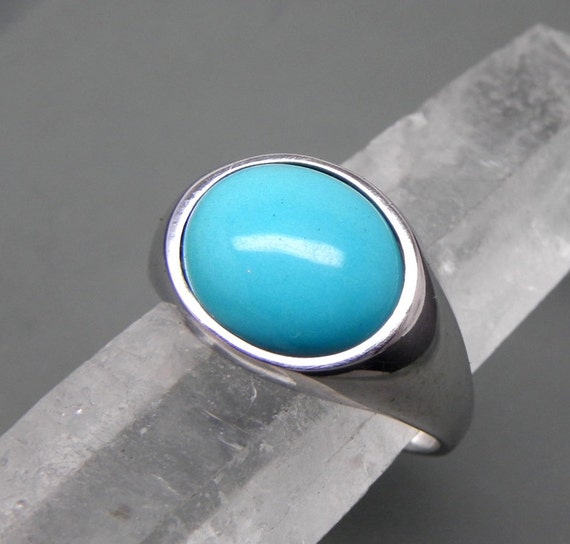 14K White Rose or Yellow Gold 12x10mm Oval Cabochon Turquoise Ring 14K White Rose or Yellow Gold 12x10mm Oval Cabochon Turquoise Ring