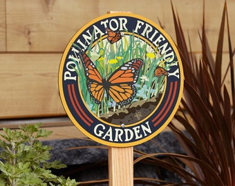 Butterfly Pollinator Friendly - Garden Sign