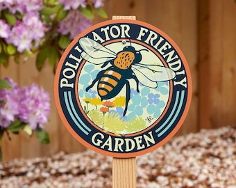 Bee Pollinator Friendly - Garden Sign