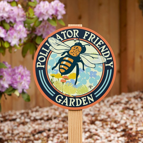 Bee Pollinator Friendly - Garden Sign