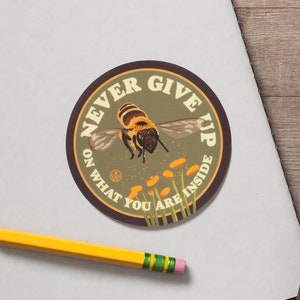 Never Give Up BEE Sticker image 1