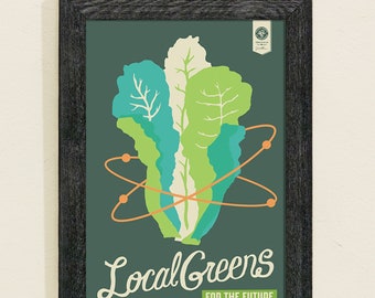 Local Greens —For the Future — Screen-printed poster